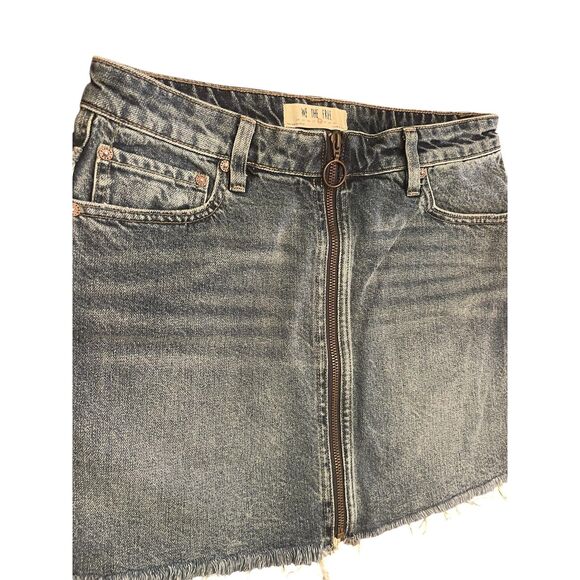 Free People Womens Y2K Denim Mini Skirt Size 28 Jean Coquette Girlie - Picture 4 of 8